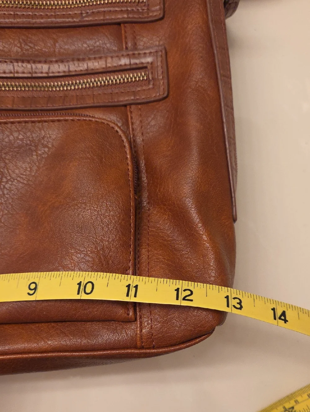 Bueno Brown Vegan Leather Crossbody Bag for Women, Excellent Like New Condition - Picture 11 of 16